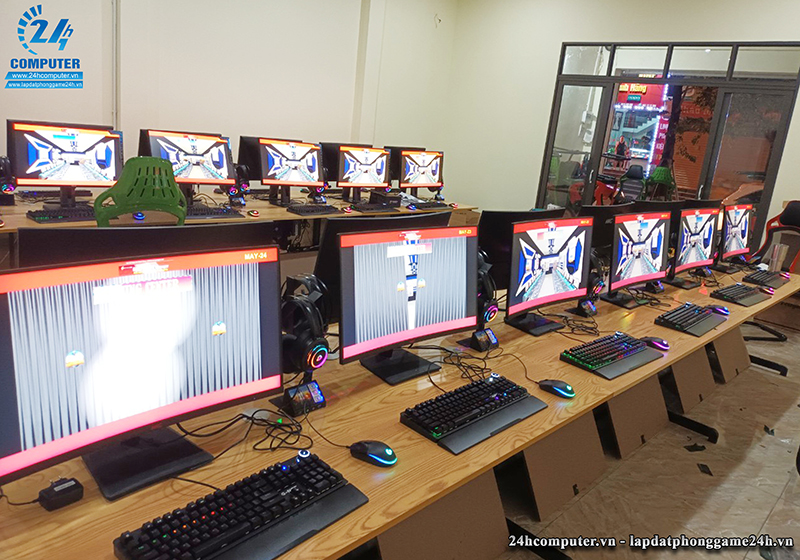 Thi công lắp đặt phòng net gaming 24 máy tại Vĩnh Phúc