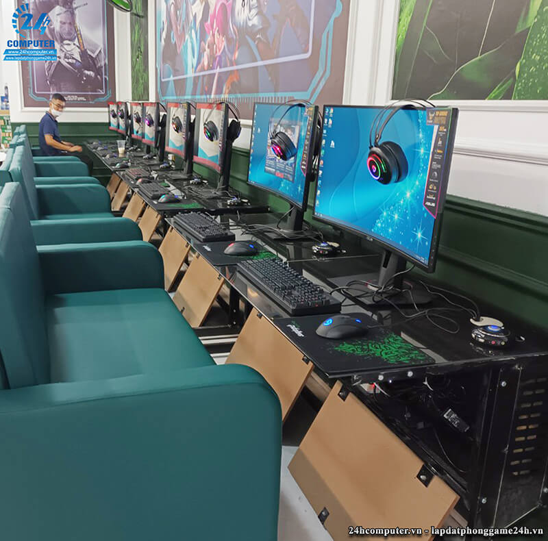 Thi công lắp đặt phòng net gaming 46 máy tại Hạ Long, Quảng Ninh