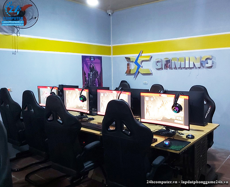 Thi công lắp đặt phòng net gaming 24 máy tại Hải Dương