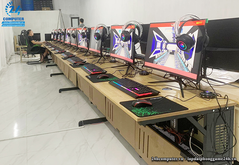 Thi công và lắp đặt phòng net 20 máy tại Thái Bình