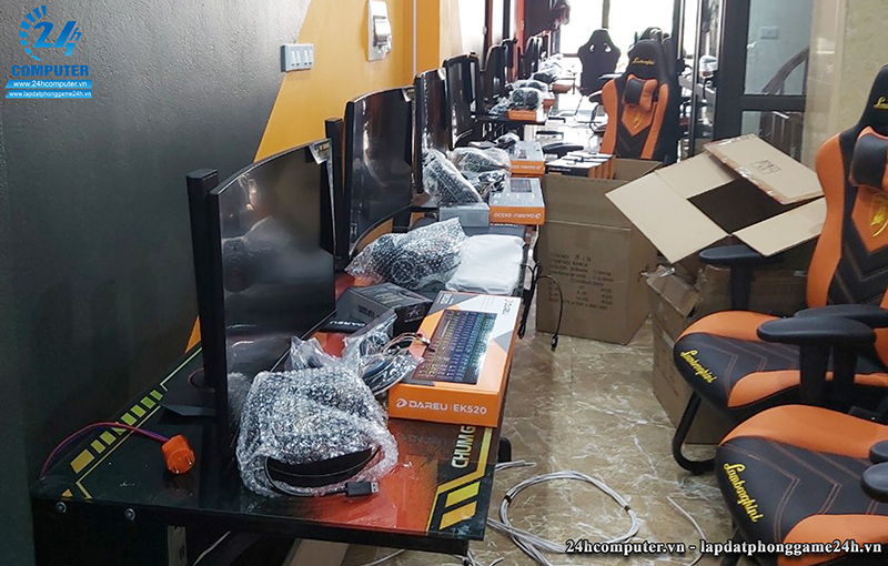 Thi công phòng net Chum Gaming PS5 tại Phúc La, Hà Đông